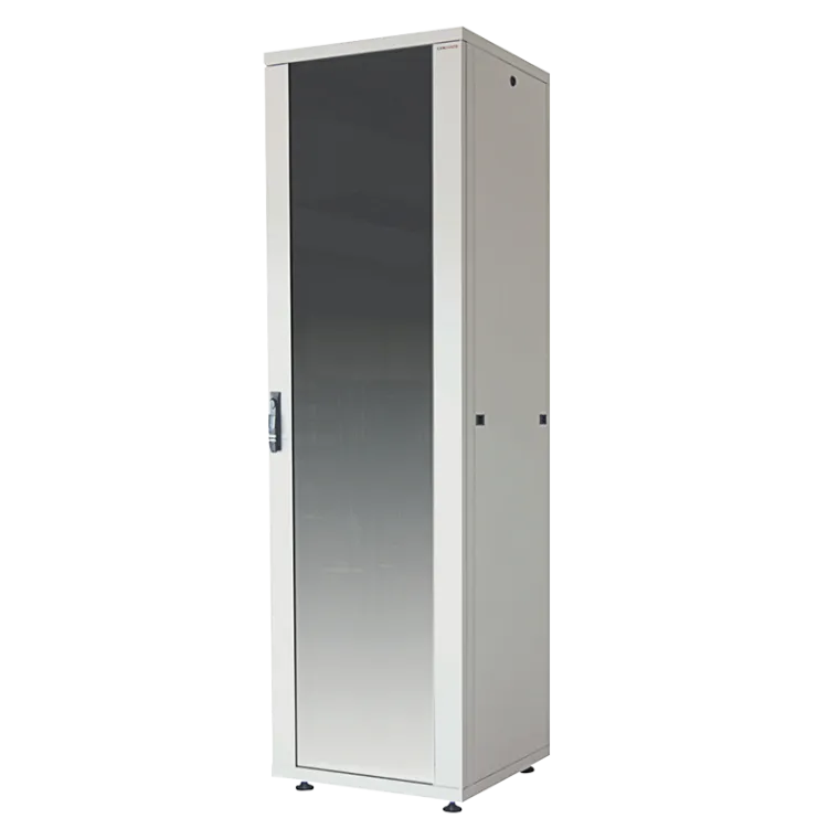 19"-Netzwerk-Eco-Standschrank 16 HE, 600 x 600 mm, Grau