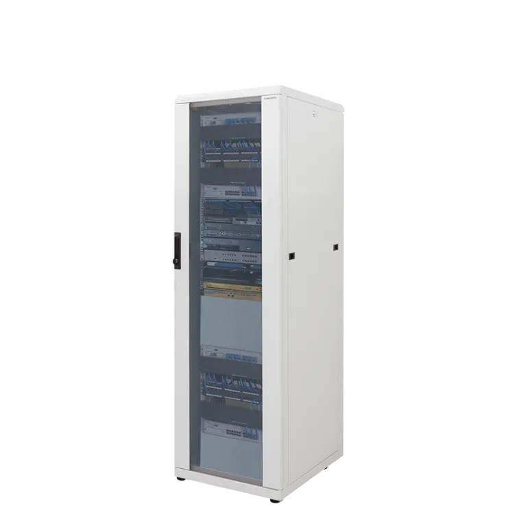 19" Netzwerk Standschrank, 22HE, 600 x 600 mm, Grau