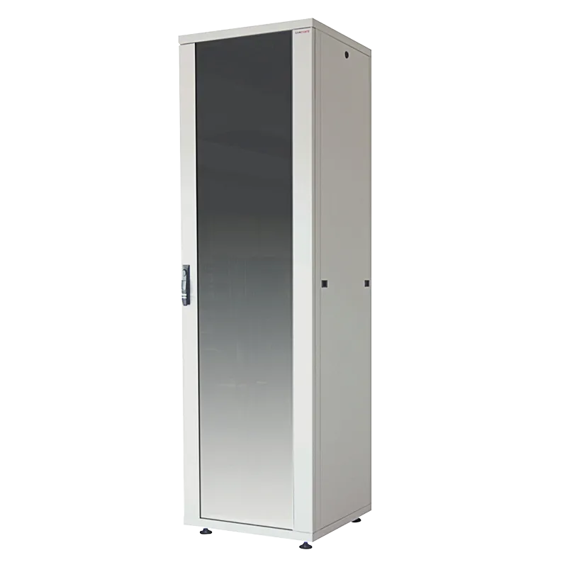 19"-Netzwerk-Eco-Standschrank 26 HE, 600 x 800 mm, Grau