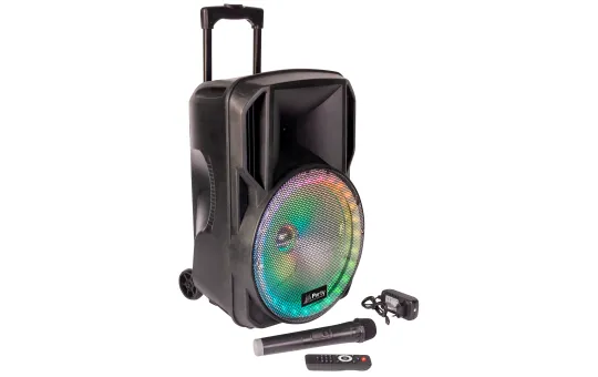 Mobile Beschallungsanlage PARTY "PARTY-12RGB" 700W, Bluetooth, LED-Beleuchtung
