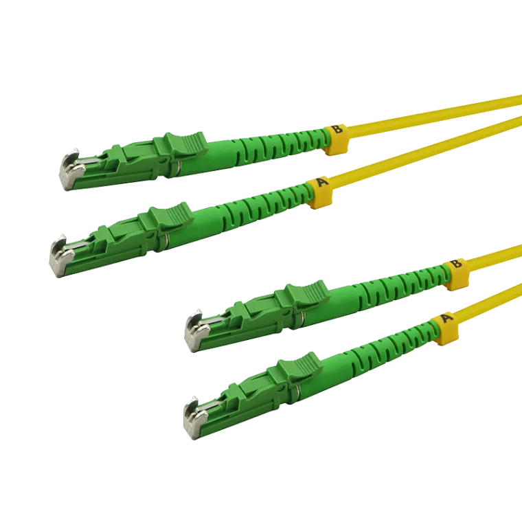 LWL Duplex Patchkabel, OS2, 9/125µ, LSH-LSH, APC 8°, Gelb, 3 m