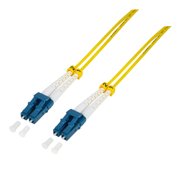 LWL Duplex Patchkabel, OS2, 9/125µ, LC-LC, Gelb, 1 m