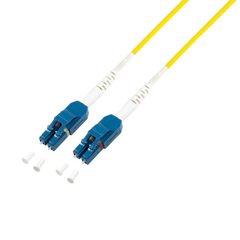LWL Duplex Patchkabel, OS2, 9/125µ, Uniboot LC-LC, Gelb, 0,5 m