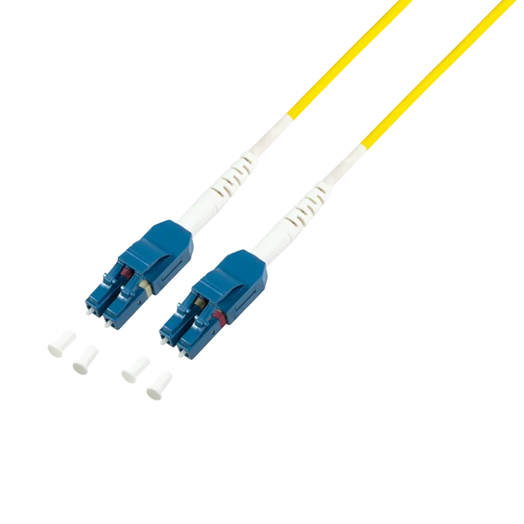 LWL Duplex Patchkabel, OS2, 9/125µ, Uniboot LC-LC, Gelb, 15 m