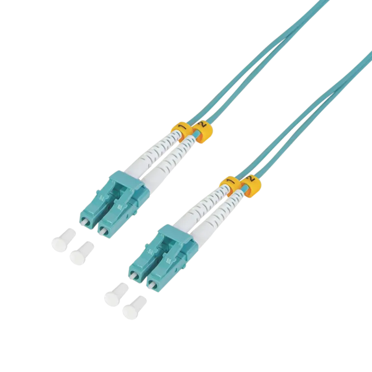 LWL Duplex Patchkabel, OM3, 50/125µ, LC-LC, Türkis, 7,5 m