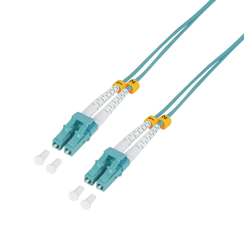 LWL Duplex Patchkabel, OM3, 50/125µ, LC-LC, Türkis, 50 m