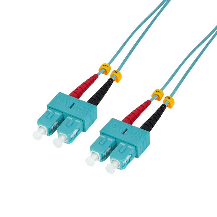 LWL Duplex Patchkabel, OM3, 50/125µ, SC-SC, Türkis, 3 m