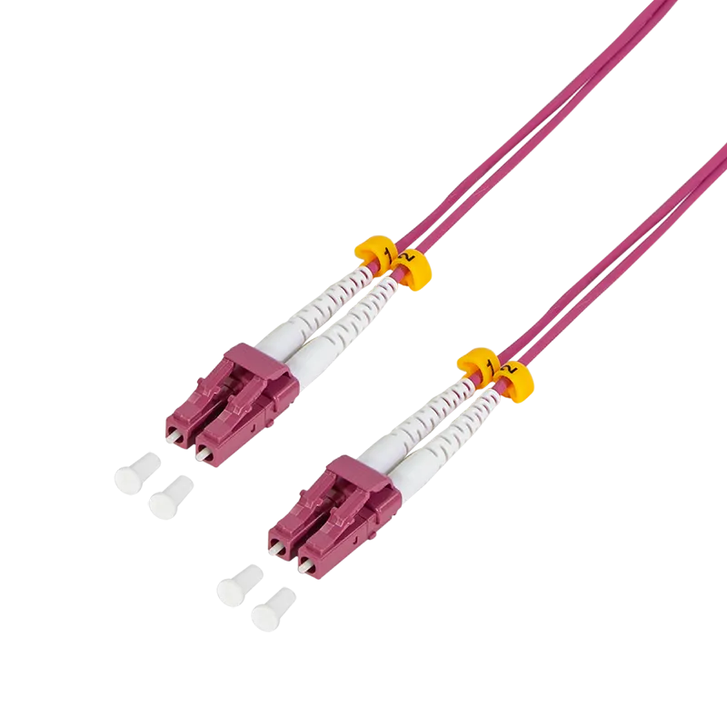 LWL Duplex Patchkabel, OM4, 50/125µ, LC-LC, Erikaviolett, 30 m