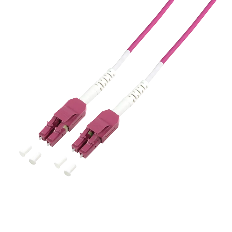 LWL Duplex Patchkabel, OM4, 50/125µ, Uniboot LC-LC, erikaviolett, 3 m