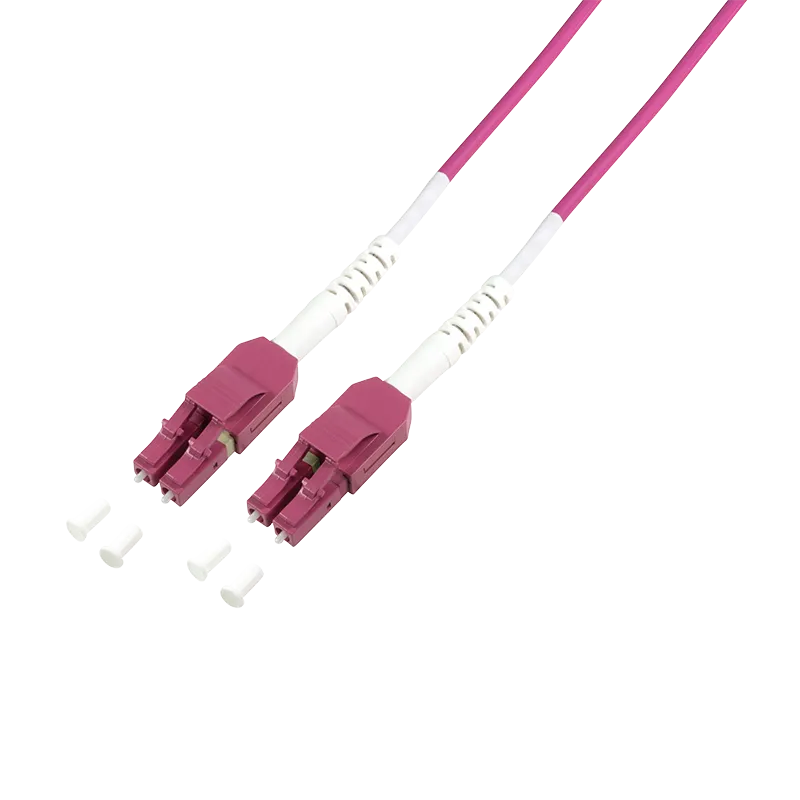 LWL Duplex Patchkabel, OM4, 50/125µ, Uniboot LC-LC, Erikaviolett, 5 m