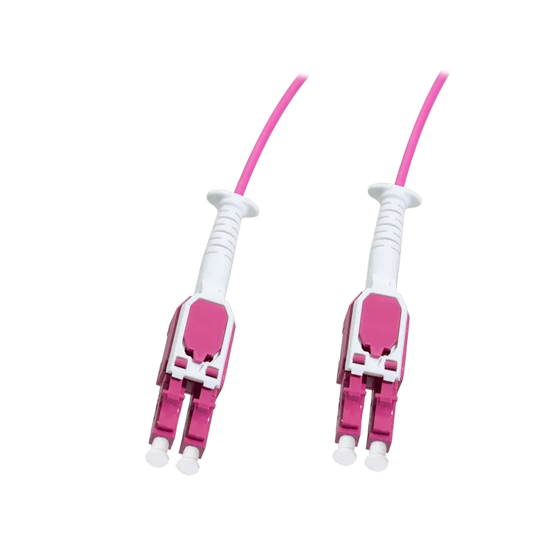 Uniboot Push/Pull LWL-Patchkabel, LC-LC, OM4, 5,0m