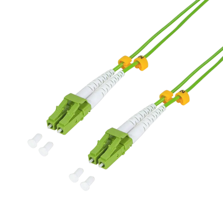 LWL Duplex Patchkabel, OM5, 50/125µ, LC-LC, Lindgrün, 2 m