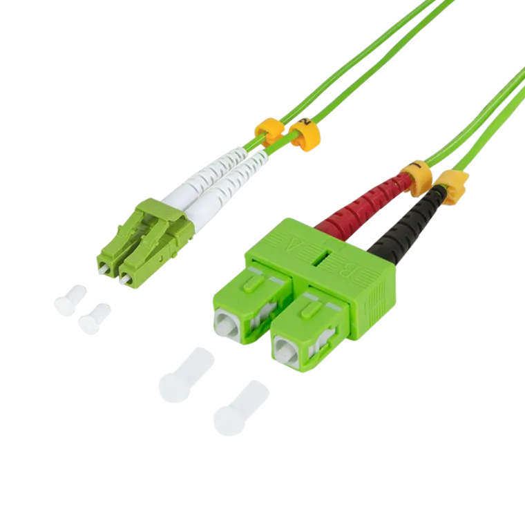 LWL Duplex Patchkabel, OM5, 50/125µ, LC-SC, Lindgrün, 5 m