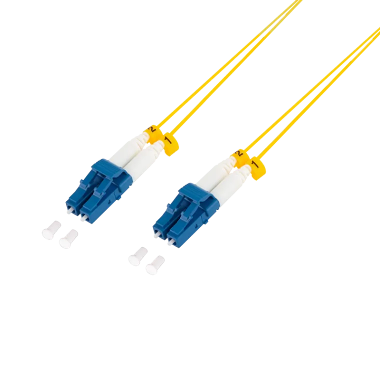 Extra dünnes OS2 LWL Patchkabel LC-LC Duplex, 7,50 m, G657.A2