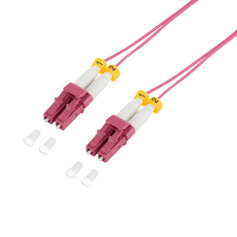 Extra dünnes OM4 LWL Patchkabel LC-LC Duplex, 0,5 m