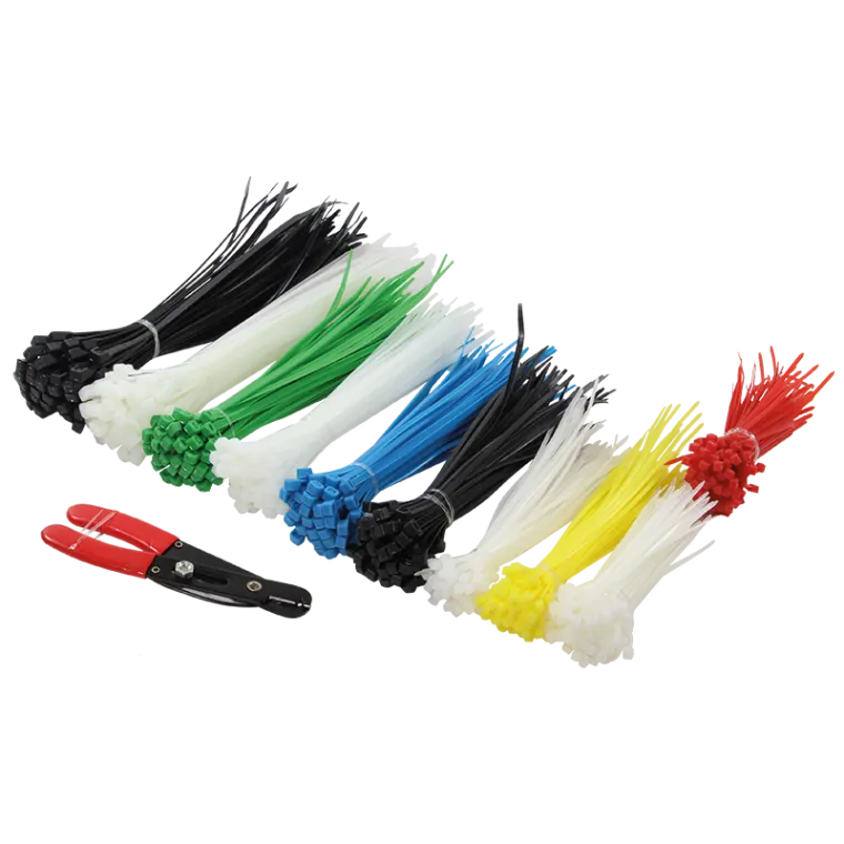 Kabelbinder-Set, PA66, 600 Stk., gemischtfarbig, mehrere Längen
