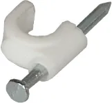MAXTRACK Rundschelle, für Kabel-ø 4 mm, Nagellänge 18 mm, weiß (KS 1-100 WK)