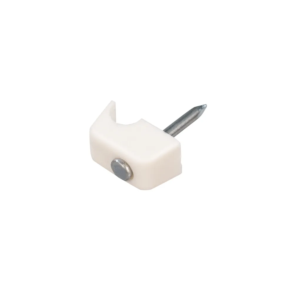MAXTRACK Rundschelle, für Kabel-Ø 4 mm, Nagellänge 18 mm, weiß (KS 1-1000 W)