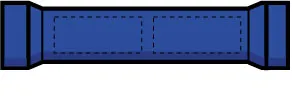 MAXTRACK Kabelverbinder, Quetschanschluss, für Leiterquerschnitte 1,5 - 2,5 mm², blau (KZ 14-/100)