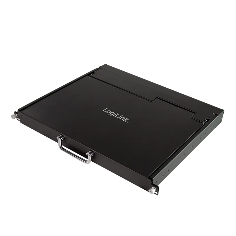 KVM-Konsole mit 17"-Bildschirm, VGA, USB-A, PS/2, geringe Einbautiefe, QWERTZ