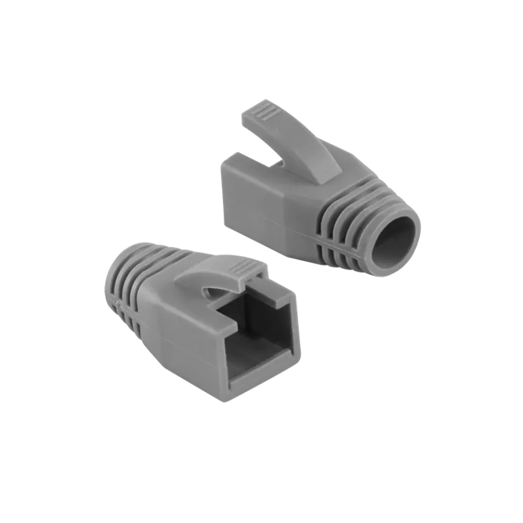 RJ45-Stecker Knickschutztülle, 8,0 mm, Grau, 50 Stk.