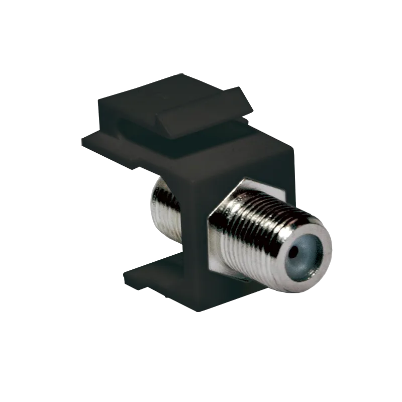 TV/SAT Keystone-Verbinder, F-Typ/F zu F-Typ/F, 75 Ohm, Schwarz