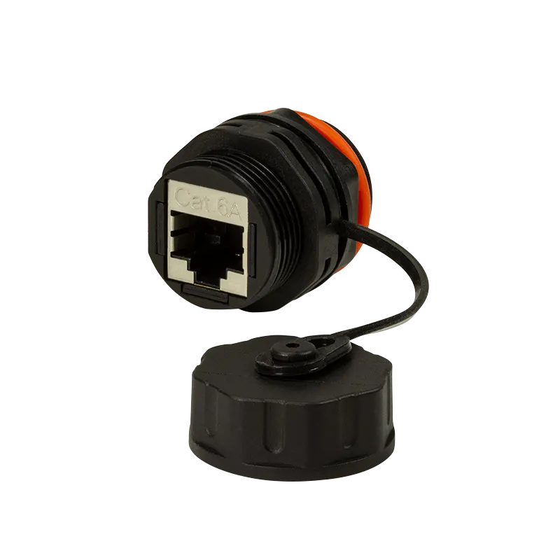 Cat.6A Outdoor Schraub-Kupplung 2 x RJ45, IP68