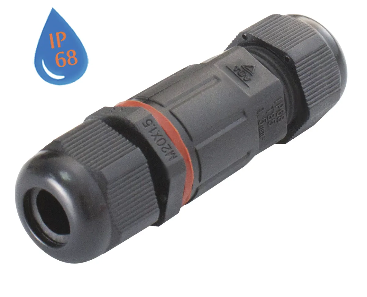 MAXTRACK wasserdichte Kabelverbinder, Schutzart: IP 68 staub- und wasserdicht, für Kabeldurchmesser von 6 – 12 mm (NZ 10)