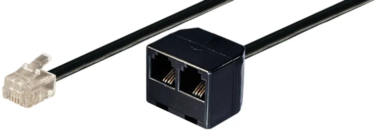 MAXTRACK Verbindungskabel, Western 6/4-Stecker - 2x Western 6/4-Kupplung, 15,0 m (T 13-15)