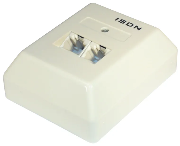 MAXTRACK Anschlussdosen, Western 8/4 + Western 8/4 ISDN-Steckdose (TD 8-88 AISDN)