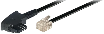 MAXTRACK Verbindungskabel, TAE-F Stecker - Western Stecker 6/4, 6,0 m (TF 8-6 I)