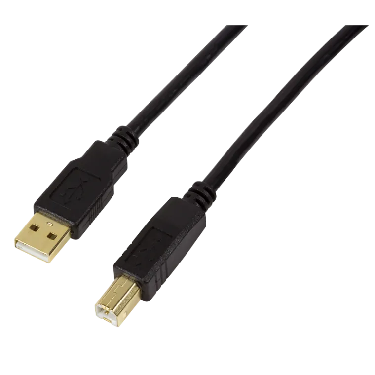 USB 2.0-Kabel, USB-A/M zu USB-B/M, Verstärker, schwarz, 10 m