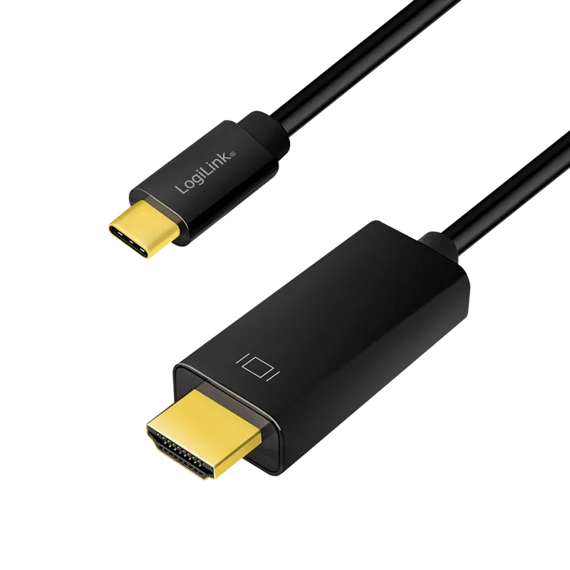 USB Type-C Kabel, C/M zu HDMI-A/M, 4K/60 Hz, schwarz, 3 m