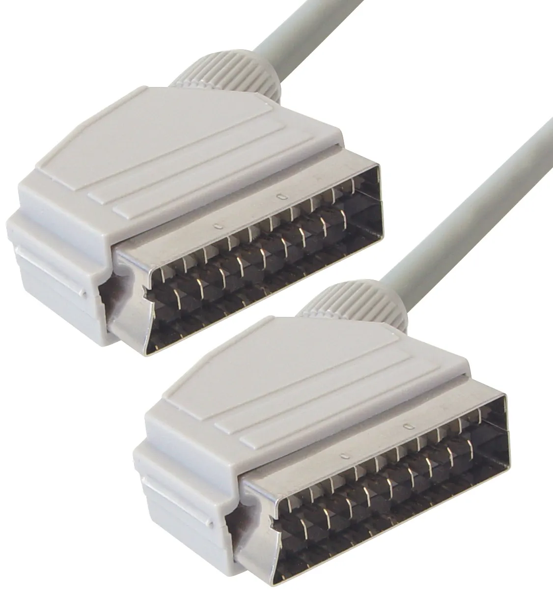MAXTRACK Scart Kabel, Scartstecker auf Scartstecker, 1,5 m, silber (VC 3 DSi)