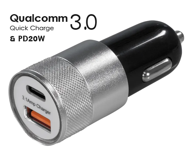 MAXTRACK USB - KFZ - Schnellladegerät, Qualcomm Quick Charge 3.0 & PD20W, USB Typ C und USB A (WI 5)